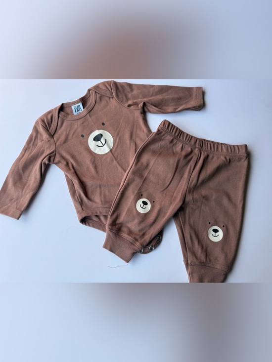 Little Lad Other - Unbranded Brown Bear Kids Matching Set - Long Sleeve Bodysuit & Pants